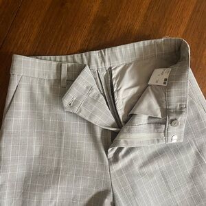 Uniqlo Gray Plaid Dress Pants